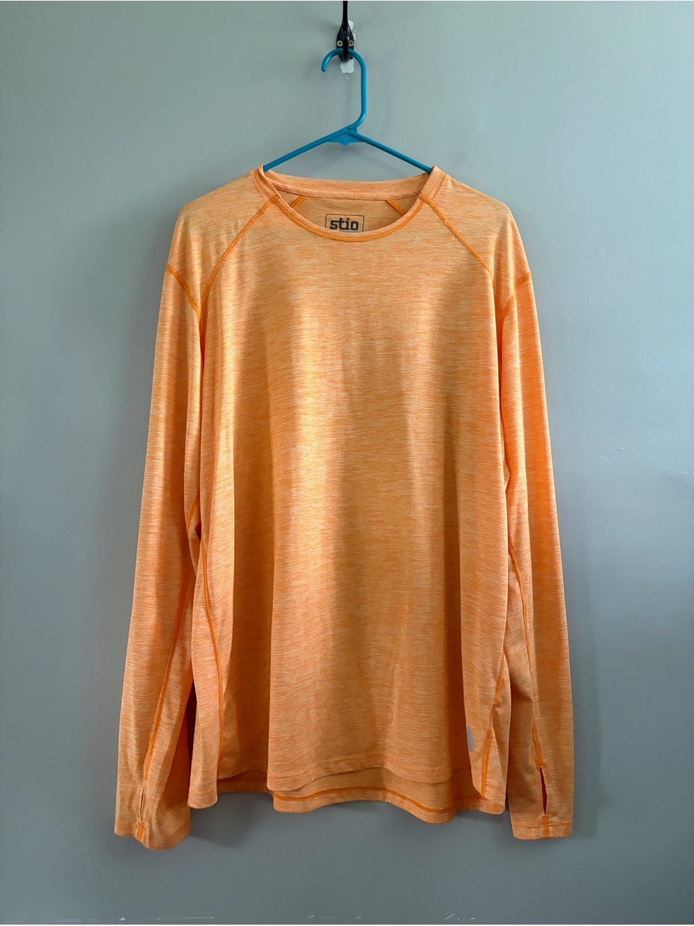 Stio Men's XL Long Sleeve T-Shirt Orange Outdoor